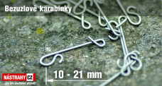 Bezuzlová karabínka DELPHIN - 10 ks