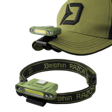 Čelová lampa Delphin RAZOR USB
