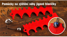 Pomôcka na zistenie váhy jigovej hlavičky