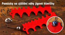 Pomôcka na zistenie váhy jigovej hlavičky