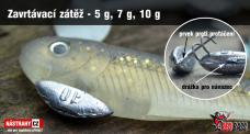 Zavrtávacia záťaž do gumenných nástrah REDBASS