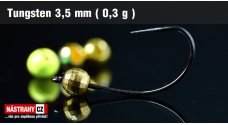 Wolfrámová hlavička 3,5 mm - 0,3 g - 5 ks