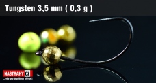 Wolfrámová hlavička 3,5 mm - 0,3 g - 5 ks
