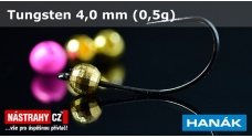 Wolfrámová hlavička 4,0 mm - 0,5 g - 5ks