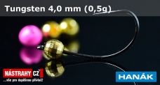 Wolfrámová hlavička 4,0 mm - 0,5 g - 5ks