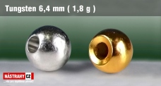 Wolfrámová hlavička 6,4 mm - 1,8 g - 7 ks