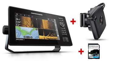 Zvýhodnený set echolot Humminbird Xplore 9 CMSI+ + sonda Mega Live 2 + karta Autochart