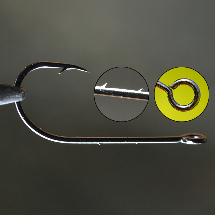 Spinning & Cheburashka hooks 825 Sickle, #3/0 (35 mm), 10 ks Spinning & Cheburashka hooks 825 Sickle, #3/0 (35 mm), 10 ks