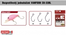 Bezprotihrotý jednoháčik na woblery VANFOOK CK-33BL
