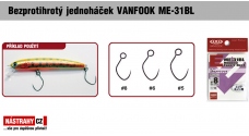Bezprotihrotý jednoháčik na woblery VANFOOK ME-31BL