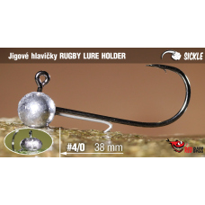 Jigová hlavička REDBASS Sickle RUGBY - LURE HOLDER #4/0 - 38 mm