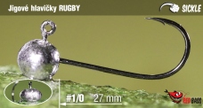 Jigová hlavička REDBASS Sickle RUGBY #1/0 - 27 mm