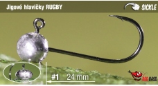 Jigová hlavička REDBASS Sickle RUGBY #1 - 24 mm
