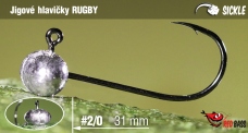 Jigová hlavička REDBASS Sickle RUGBY #2/0 - 31 mm