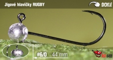 Jigová hlavička REDBASS Sickle RUGBY #6/0 - 44 mm