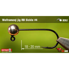 Wolfrámový jig RedBass Sickle #4 - 20 mm