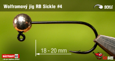 Wolfrámový jig RedBass Sickle #4 - 20 mm