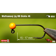 Wolfrámový jig RedBass Sickle #6 - 17 mm