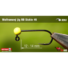 Wolfrámový jig RedBass Sickle #8 - 14 mm