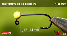 Wolfrámový jig RedBass Sickle #8 - 14 mm