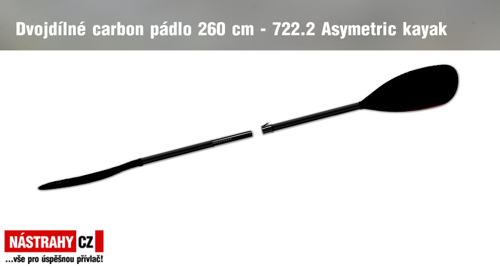 Dvojdielne karbonové pádlo 260 cm - 722.2 Asymetric Dvojdielne karbonové pádlo 260 cm - 722.2 Asymetric