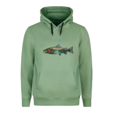 Mikina s kapucňou DAIWA D-VEC Trout - zelená