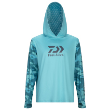 Rybárske UV tričko s kapucňou DAIWA D-VEC Longsleeve Sunprotection
