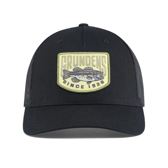 Šiltovka GRUNDÉNS Bass Patch Trucker - Black Šiltovka GRUNDÉNS Bass Patch Trucker - Black