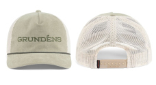 Šiltovka GRUNDÉNS Cord Wordmark Trucker - Light Olive