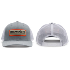 Šiltovka GRUNDÉNS We Are Fishing Trucker - Heather Grey/White