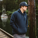 Mikina GRUNDÉNS Logo Boat - Dark Navy