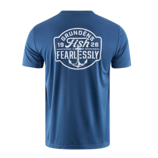 UV tričko GRUNDÉNS Fish Fearlessly Tech Tee - Blue Abyss