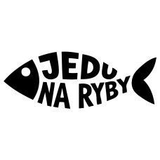 Rybárska samolepka "Jedu na ryby"