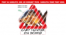 Rybárska samolepka Carp Hunter on Board 