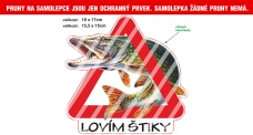Rybárska samolepka LOVÍM ŠŤUKY