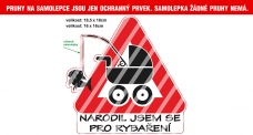 Rybárska samolepka Narodený pre rybolov