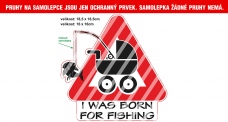 Rybárska samolepka Born for fishing