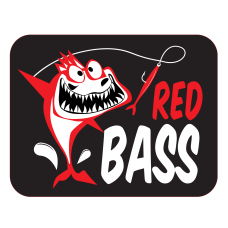 Rybárska samolepka REDBASS BLACK