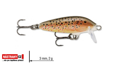 Wobler jednodielny Original Floating RAPALA 3 cm
