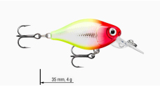 Wobler jednodielny X-Light Crank Mid Runner 3,5 cm RAPALA 